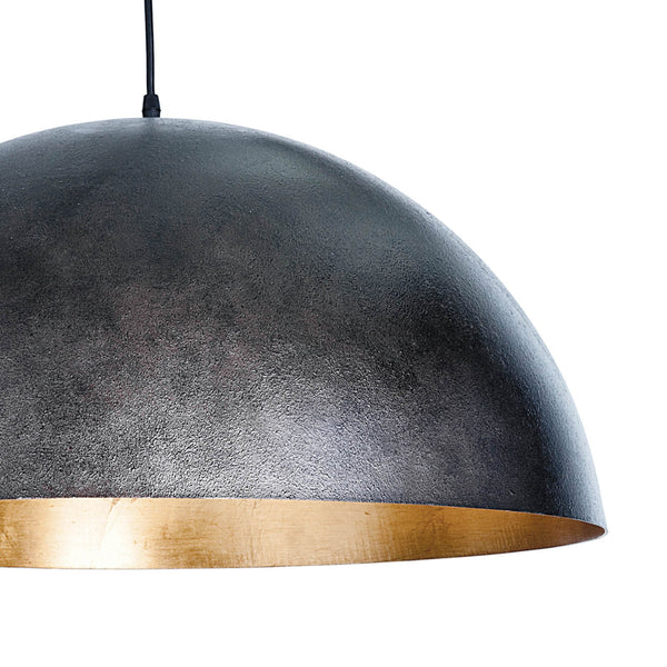 Sigmund 23" One Light Large Pendant, Blackened Steel