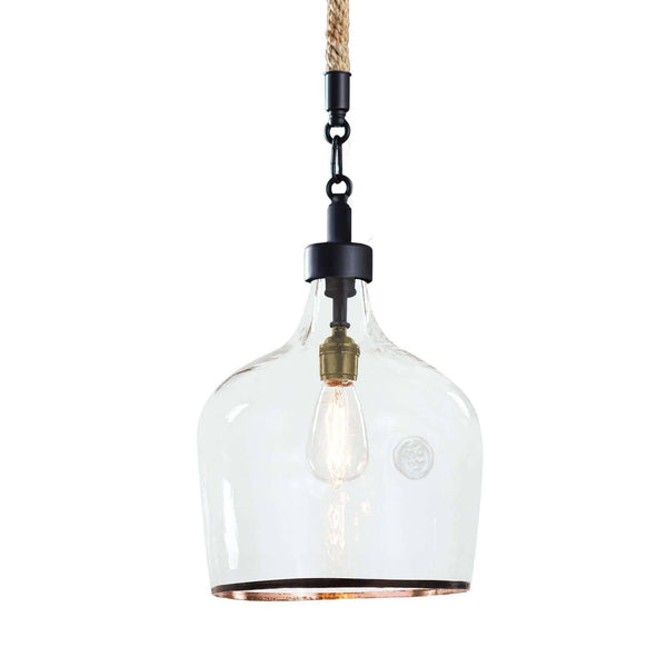 Demi John 10" One Light Small Pendant, Clear
