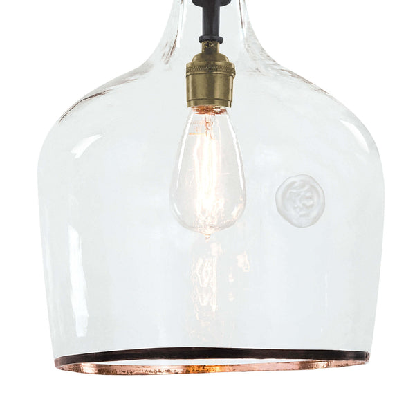 Demi John 10" One Light Small Pendant, Clear