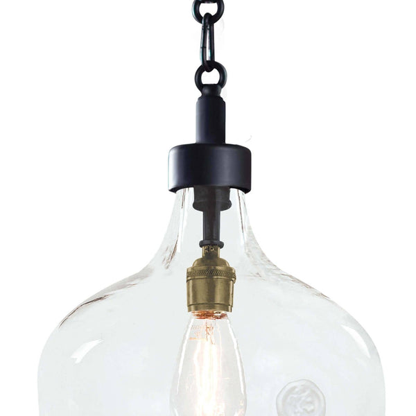 Demi John 10" One Light Small Pendant, Clear