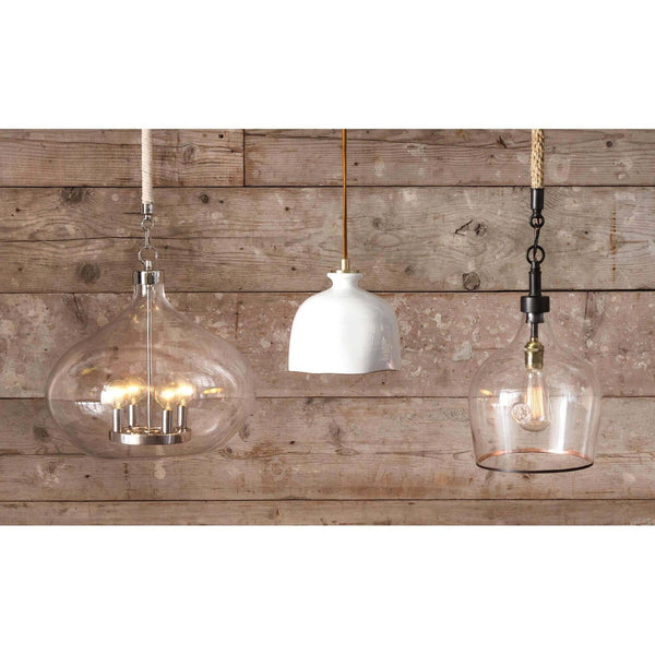 Demi John 10" One Light Small Pendant, Clear