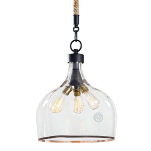 Demi John 14" Three Lights Large Pendant, Clear