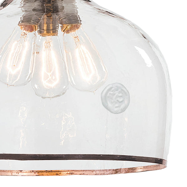 Demi John 14" Three Lights Large Pendant, Clear