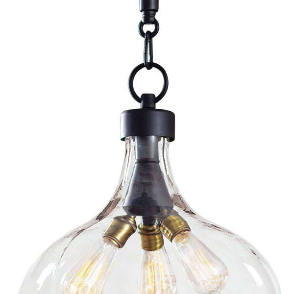 Demi John 14" Three Lights Large Pendant, Clear