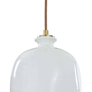 Bianca Ceramic 8" One Light Pendant, White