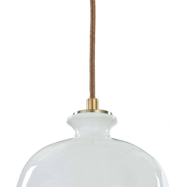 Bianca Ceramic 8" One Light Pendant, White