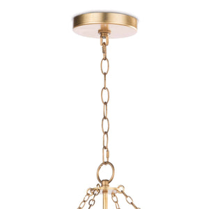 Cheshire Basin 27" Six Lights Chandelier, Gold Leaf
