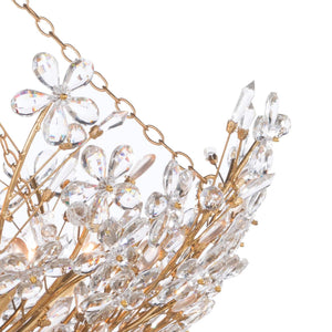 Cheshire Basin 27" Six Lights Chandelier, Gold Leaf