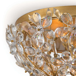 Cheshire 14" Two Light Flush Mount, Gold Leaf