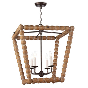 Perennial 22" Four Lights Lantern, Natural