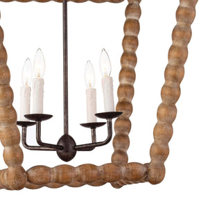 Perennial 22" Four Lights Lantern, Natural