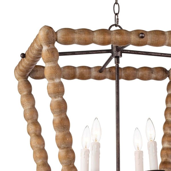 Perennial 22" Four Lights Lantern, Natural