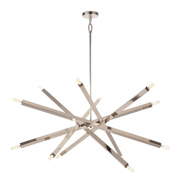 Viper 41" Twelve Lights Chandelier, Polished Nickel
