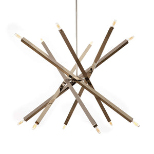 Viper 41" Twelve Lights Chandelier, Polished Nickel