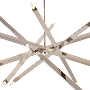 Viper 41" Twelve Lights Chandelier, Polished Nickel