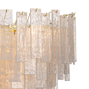 Glacier 31" Sixteen Lights Large Chandelier, Clear