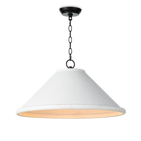 Billie Concrete 25" Three Lights Large Pendant, White