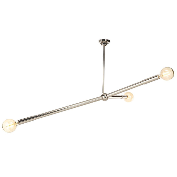 Talon 51" Three Lights Chandelier, Polished Nickel