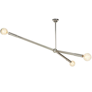 Talon 51" Three Lights Chandelier, Polished Nickel