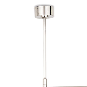 Wick 56" Eight Lights Chandelier, Polished Nickel