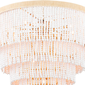 Waterfall 32" Thirteen Lights Chandelier, White