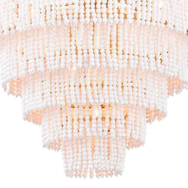 Waterfall 32" Thirteen Lights Chandelier, White