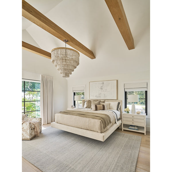 Waterfall 32" Thirteen Lights Chandelier, White