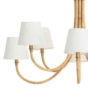 Treble 43" Eight Lights Chandelier, Natural