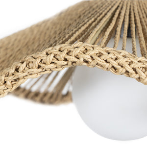 Provence Cafe 15" One Light Small Pendant, Natural