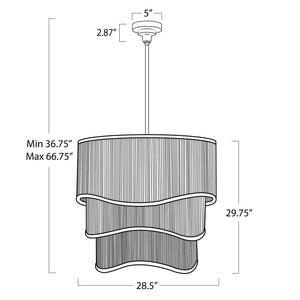 Nimes 28" Eleven Lights Chandelier, Natural