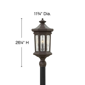 Sentry 12" Four Lights Large Post Mount Lantern, Oil Rubbed Bronze