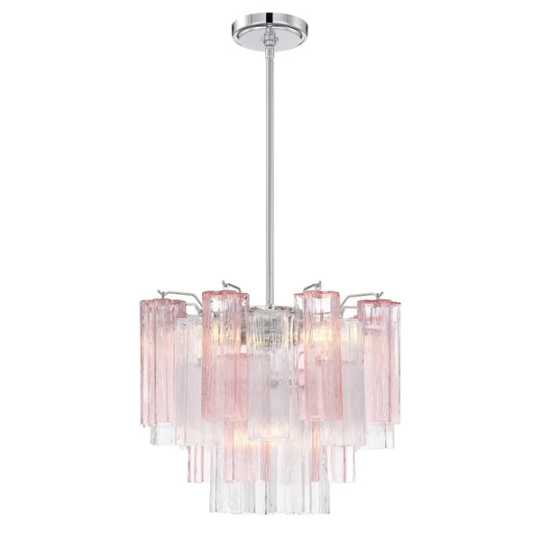 Adler 17.75" Four Light Mini Chandelier, Polished Chrome