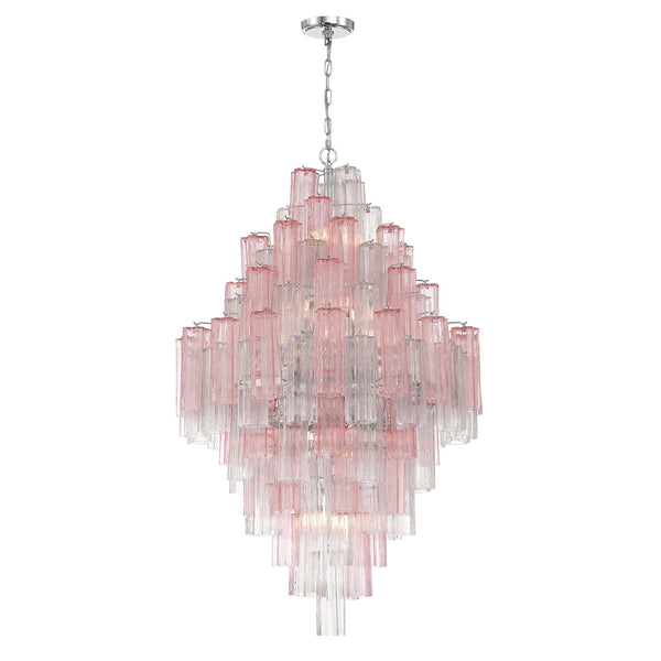 Adler 31.5" 20 Light Chandelier, Polished Chrome