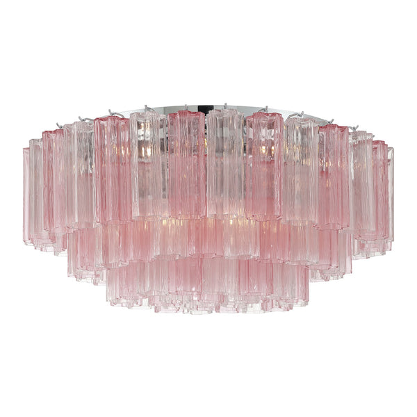 Adler 32" 16 Light Flush Mount, Polished Chrome