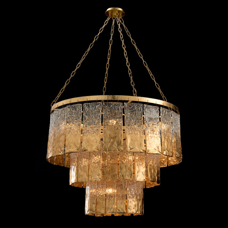 Twilight 16 Light Chandelier, Leaf, Gold