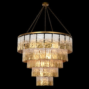 Twilight 24 Light Chandelier, Leaf, Gold