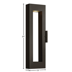 Draco 3" Large Wall Mount Lantern, Satin Black