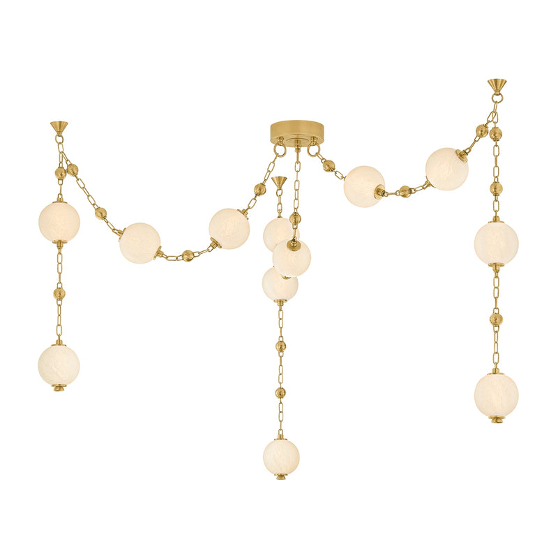Corrine Chandelier, Vintage Brass