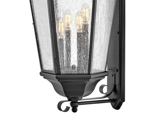 Dorado 15" Four Lights Extra Large Wall Mount Lantern, Black