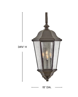 Dorado 15" Four Lights Extra Large Wall Mount Lantern, Oil Rubbed Bronze