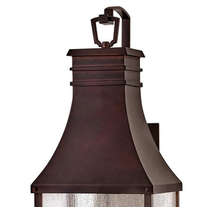 Crest 13" Five Lights Extra Large Wall Mount Lantern, Blackened Copper