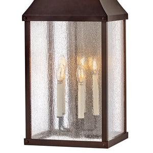 Crest 13" Five Lights Extra Large Wall Mount Lantern, Blackened Copper