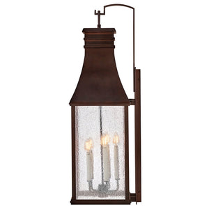 Crest 13" Five Lights Extra Large Wall Mount Lantern, Blackened Copper