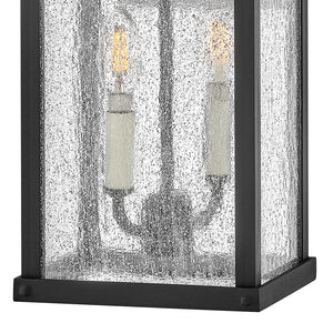 Crest 8" Two Lights Large Wall Mount Lantern, Museum Black