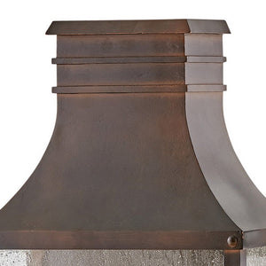 Crest 10" Two Lights Medium Wall Mount Lantern, Blackened Copper