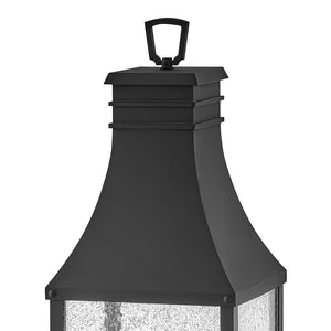 Crest 9" Three Lights Large Pier Mount Lantern, Museum Black