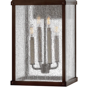 Crest 11" Four Lights Extra Large Wall Mount Lantern, Blackened Copper