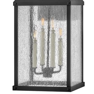 Crest 11" Four Lights Extra Large Wall Mount Lantern, Museum Black