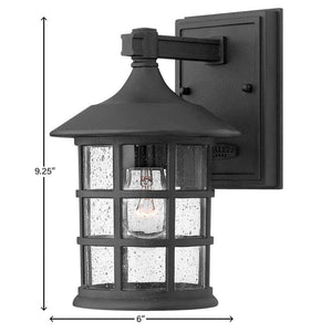 Fjord 6" One Light Small Wall Mount Lantern, Black