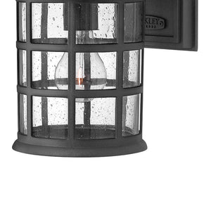 Fjord 8" One Light Small Wall Mount Lantern, Black
